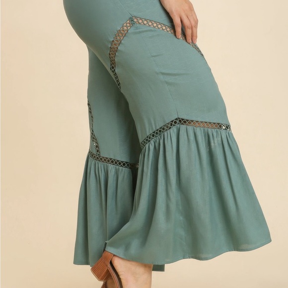 Wide Leg Lace Tape Pants - Picture 3 of 5